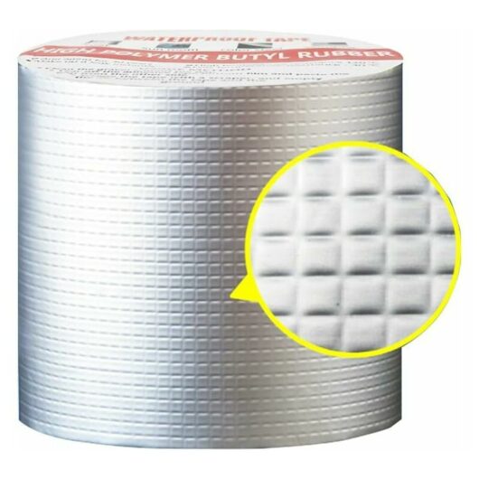 Butyl Rubber Aluminum Foil Tape, Super Waterproof Tape, for Roof Leak, Surface Crack (1mm10cm5m)