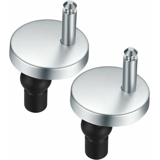 Fuhuida Trading - 2 Pieces Toilet Seat Hinged Fixings, Quick Release Hinges, Toilet Seat Hinge Fixings, with Spare Rubber Screws