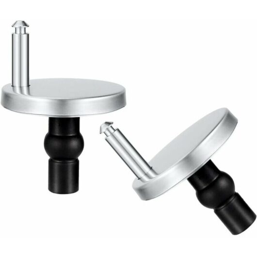 Fuhuida Trading - 2 pcs Toilet Seat Hinges Fixing Quick Release Top Fix Blind Hole Fittings Expanding Rubber Screws 6.5CM