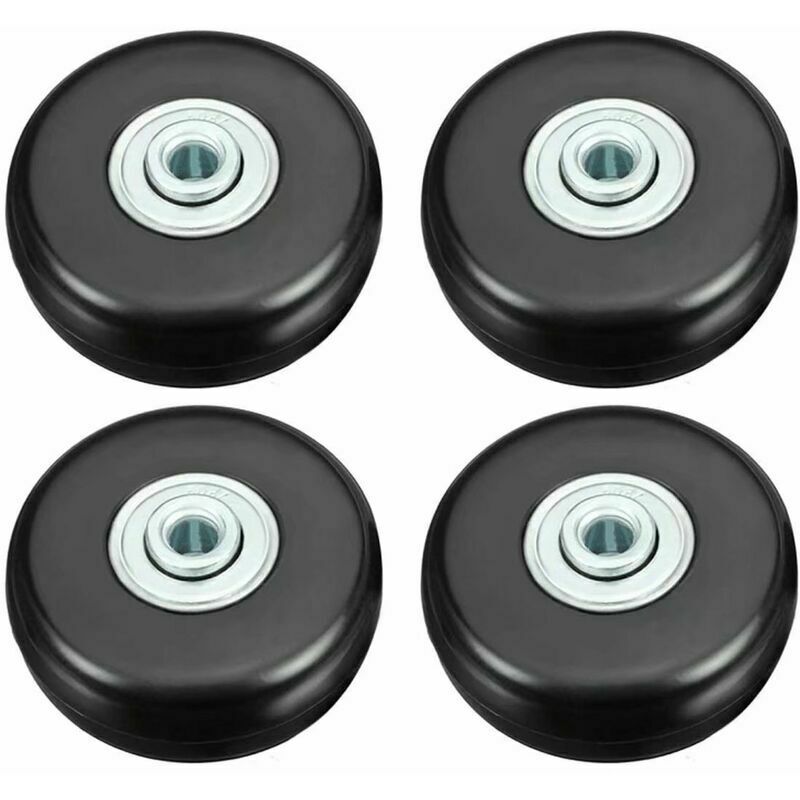 Suitcase Caster, Luggage Suitcase Repair Caster Heavy Duty 50mm Mute Rubber Universal Swivel Wheel Spare Transport Replace Caster 4PCS for