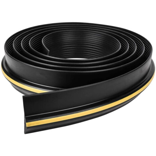 Trintion Garage Door Seal 9FT Floor Rubber Threshold Heavy Duty Rubber Draught Excluder Weatherproof Weather Stripping for Keeping Garages