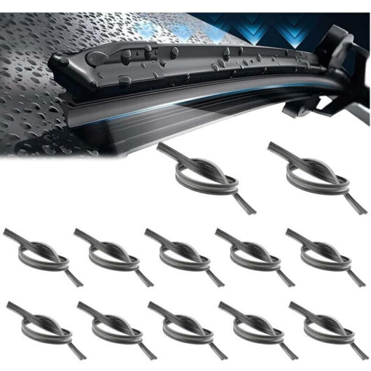 12 Pieces Rubber Wiper Blades, Replacement Rubber Wiper Blades, 800mm Refills, Universal Wiper Strips