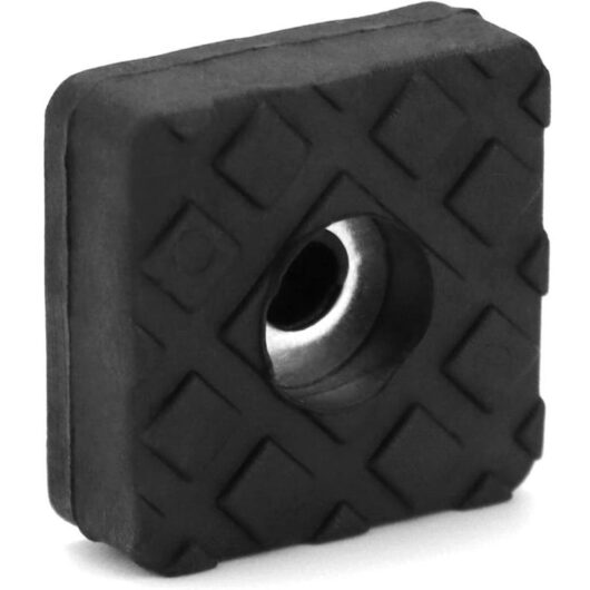18 Pieces Anti-Slip Rubber Pads, Square Furniture Leg Protectors for Tables, Chairs, and Sofas, 22 x 22 x 9 mm, Black