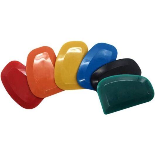 (6 Pieces) Rubber Spatula Set, Putty Knife, Rubber Putty Knife Set, Plastic Paint Scraper Set, Putty Scrapers