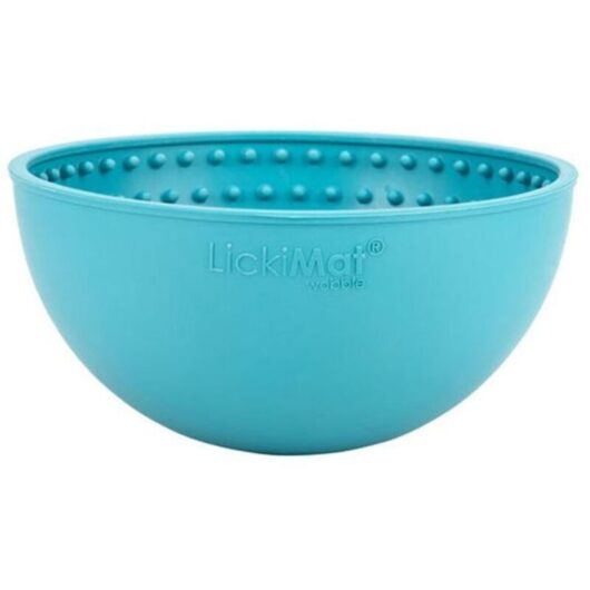 Dog Feeder - Lickimat - Wobble - Rubber - Turquoise - 17x17x8cm