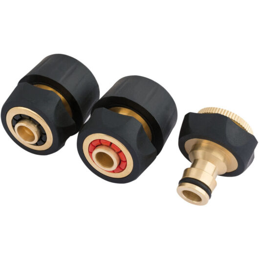 Draper 24529 Brass and Rubber Hose Connector Set (3 Piece)