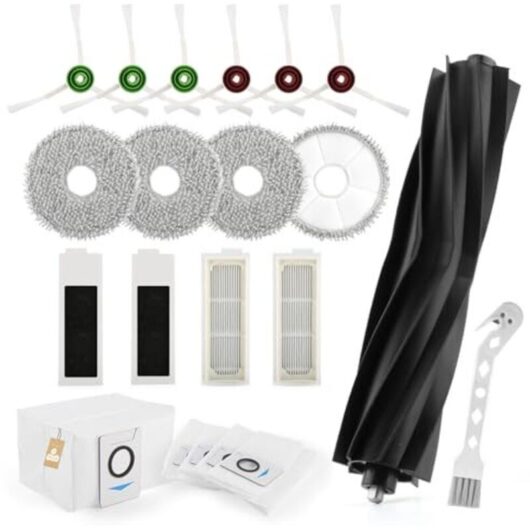 [NEVER USED] 20PCS Replacement Accessories Kit for Ecovacs Deebot T20 OMNI/T20 Max/T20 Pro, with 1 Rubber Roller Brush, 6 Side Brushes, 4 Mop Cloths,