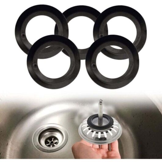 [NEVER USED] Sink plug seals, rubber sink seal, strainer seals, 5-piece replacement sink seal, sink stopper rubber seals for stopper valve and