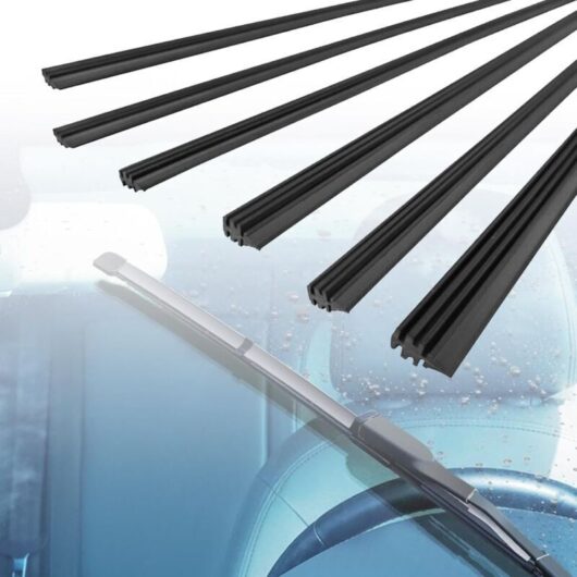 Pieces Rubber Wiper Blades, Replacement Rubber Wiper Blades, Universal Windshield Wiper Strips, Compatible with All Wiper Blades, Cuttable (800mm)