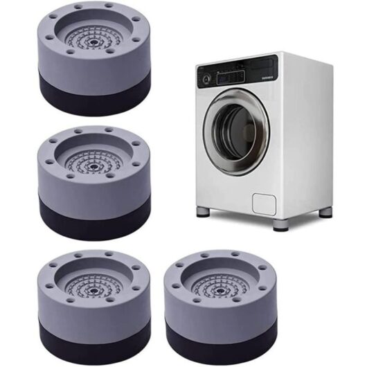 Set of 4 anti-shock washing machine feet, anti-shock pads for washing machines to reduce noise, anti-shock pads for washing machines to prevent