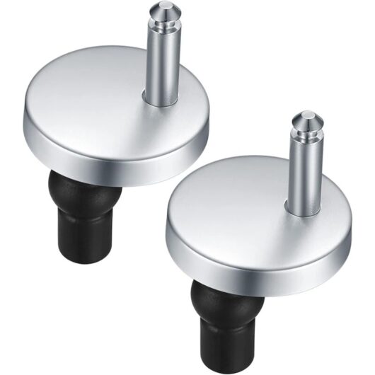 Toolive - Pack of toilet seat hinge fixings, quick release hinges, toilet seat hinge fixings, with replacement rubber screws