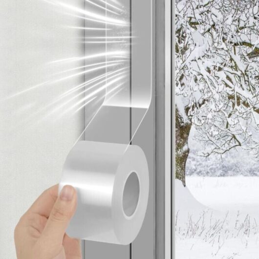 Window Sealing Strip, Transparent Rubber Seal, Wind and Dustproof, Cold Insulation (White)