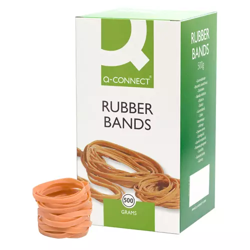 Q-CONNECT Rubber bands Natural No. 63 (6.0x80mm) Box 500g