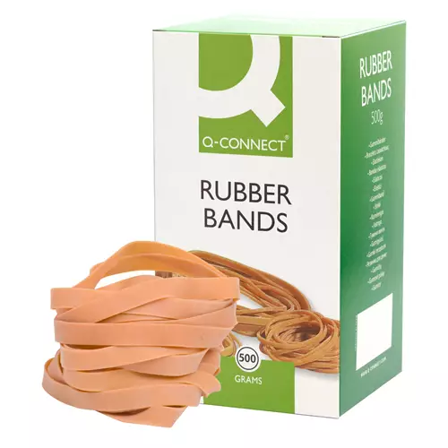 Q-CONNECT Rubber bands Natural No. 89 (12.0x150mm) Box 500g