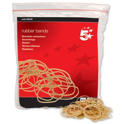 5 Star Office Rubber Bands No.16 Each 63x1.5mm Approx 2000 Bands [Bag
