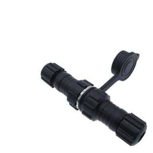 5-set QL16-7P Pin Waterproof Electrical Aviation Plug, 16mm Metal Panel Aviation Connector Plug with Protective Rubber Cap