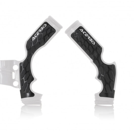 Acerbis X-Grip Frame Guards - Gas Gas MC65 2021-23, KTM SX65 2014-23, Husqvarna TC65 2016-23 - White/ Black