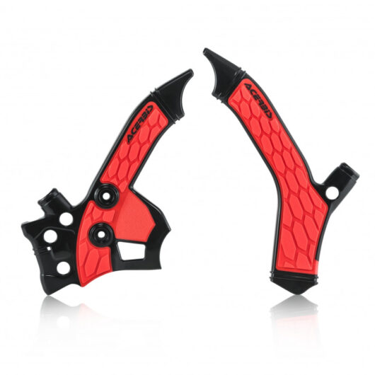 Acerbis X-Grip Frame Guards - Honda CRF250 L-M 2013-20 - Black/ Red