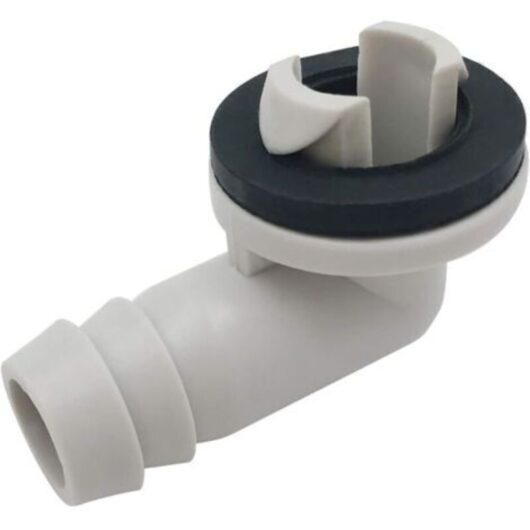 Air Conditioner Drain Pipe Connector Elbow Fitting with Rubber Ring for Split and Window Units, 3/5 Inch (15 mm)