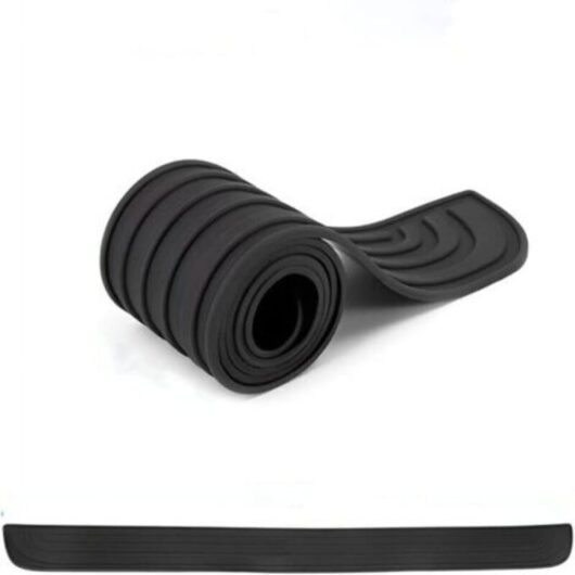 (Black/90 cm x 7 cm) Car bumper protector, rubber trunk lid protector, anti-scratch and anti-slip, suitable for most car exterior accessories