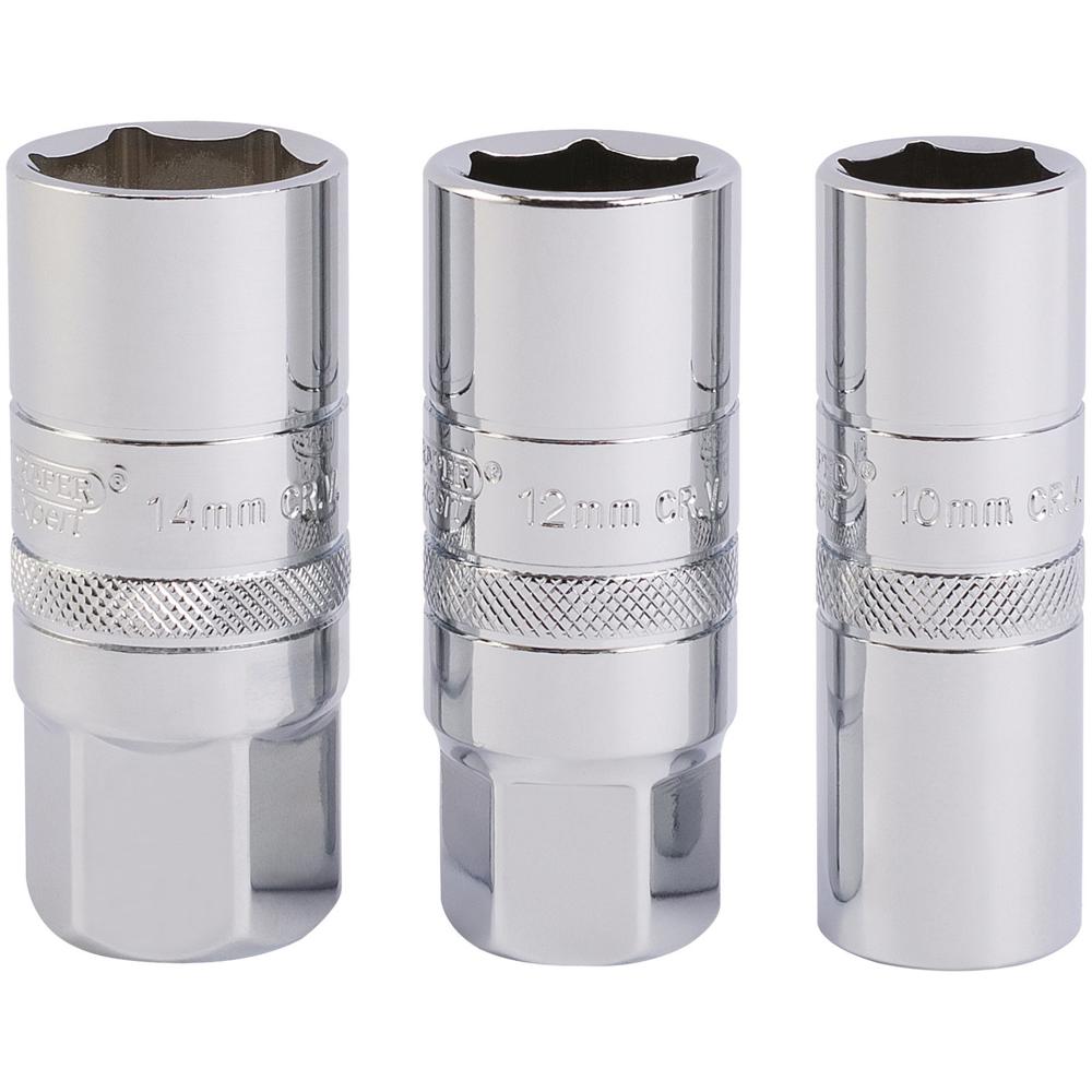 Draper 3 Piece 1/2" Drive Spark Plug Socket Set 1/2"