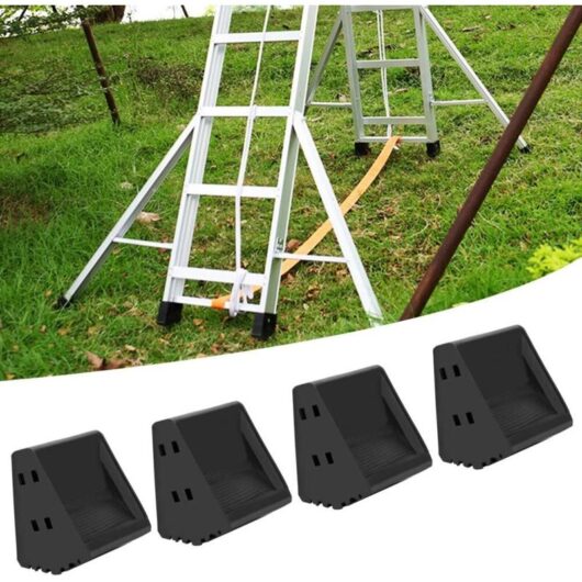 Ladder Feet - 4Pcs Non-Slip Feet Cover Rubber Ladder Foot Mat Folding Ladder Accessories