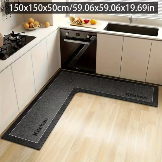Non-Slip Kitchen Mat - Rubber Backing, Ultra Absorbent, Machine Washable, Modern Floor Protection