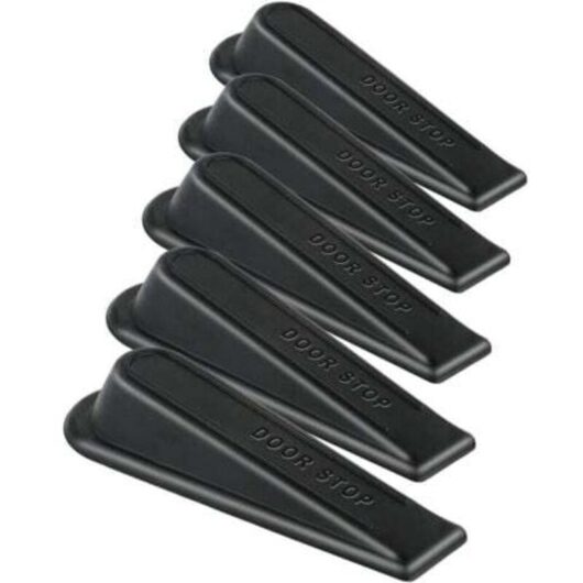 Set of 5 rubber doorstops for all floors, scratch-resistant and anti-slip