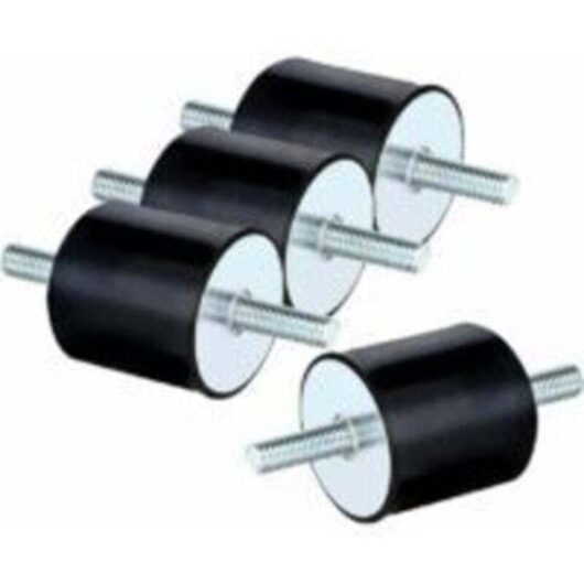 Silent Block M8, 4 Pieces Rubber Anti-Vibration Mounts, Double Screw Vibration Dampers for Boats and Cars - Adélala (M8 x 20, 30 x 30)
