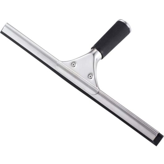 Stainless steel window squeegee with a 45cm blade